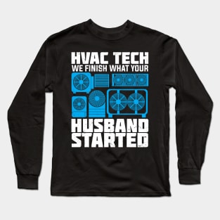 Funny HVAC Tech Instructor Technician Gift Long Sleeve T-Shirt